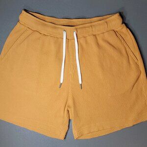 Dandy Del Mar The Cannes Shorts Mens Large Brown Burnt Sienna Waffle Knit Beach